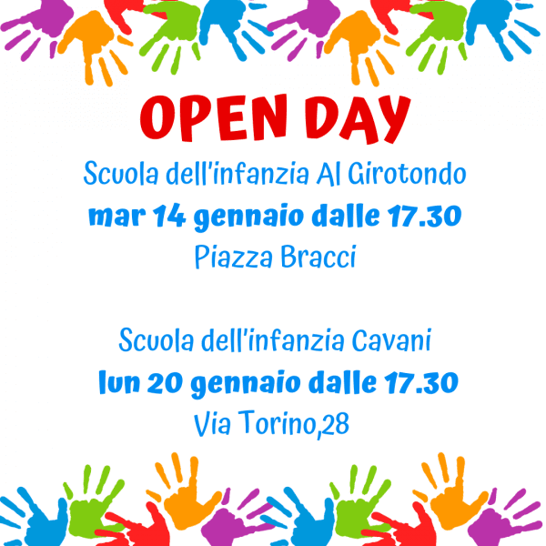 Open Day Scuola dell’Infanzia Cavani