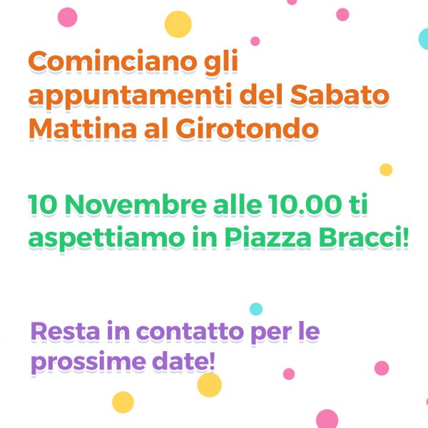 Appuntamenti del Sabato Mattina al Girotondo